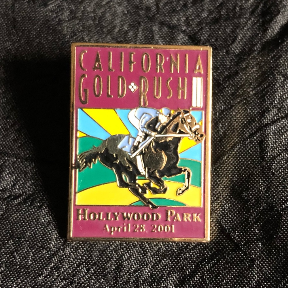 2001 Hollywood Park California Gold Rush Pinback